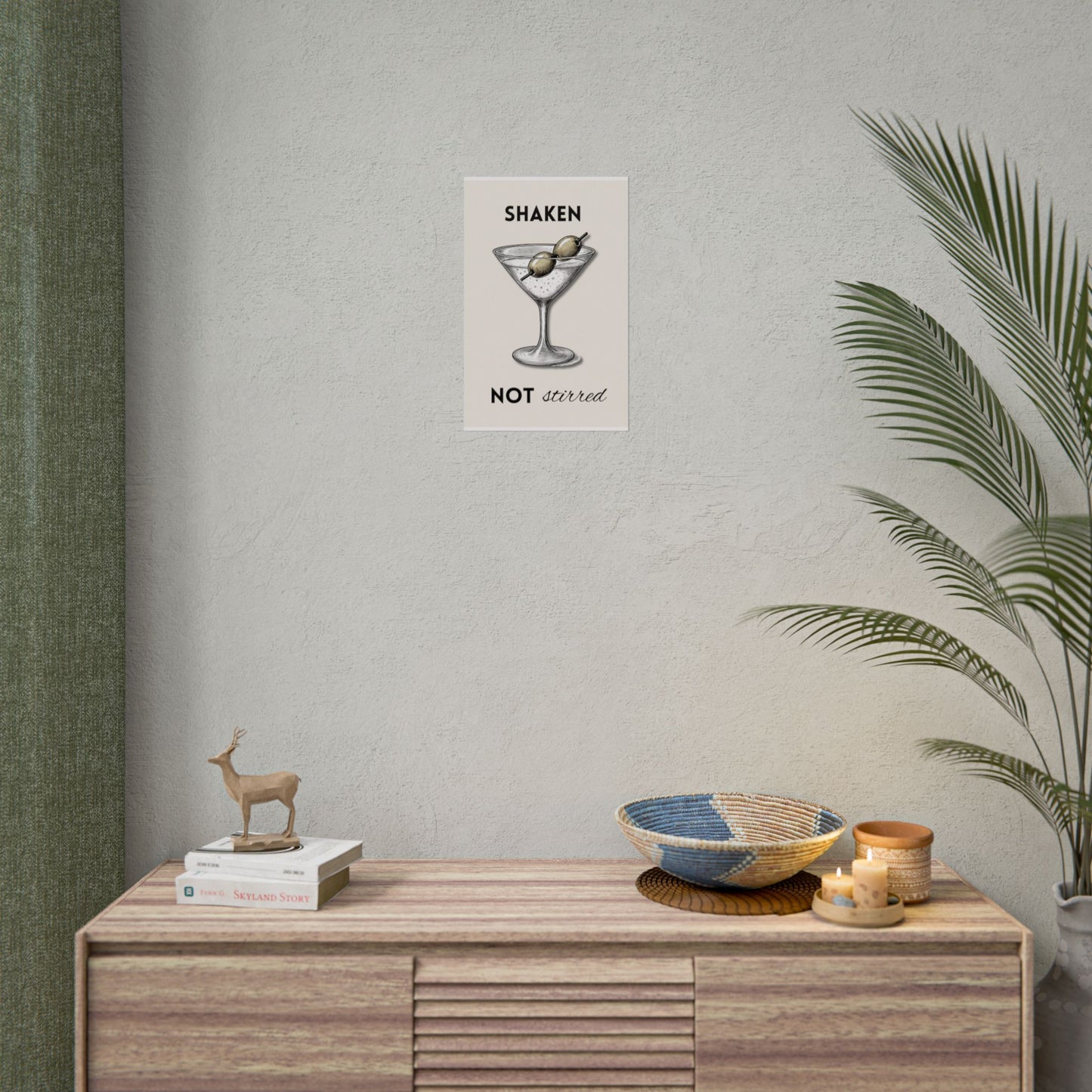‘ Shaken Not Stirred ‘ - Martini Wall Art Rolled Posters
