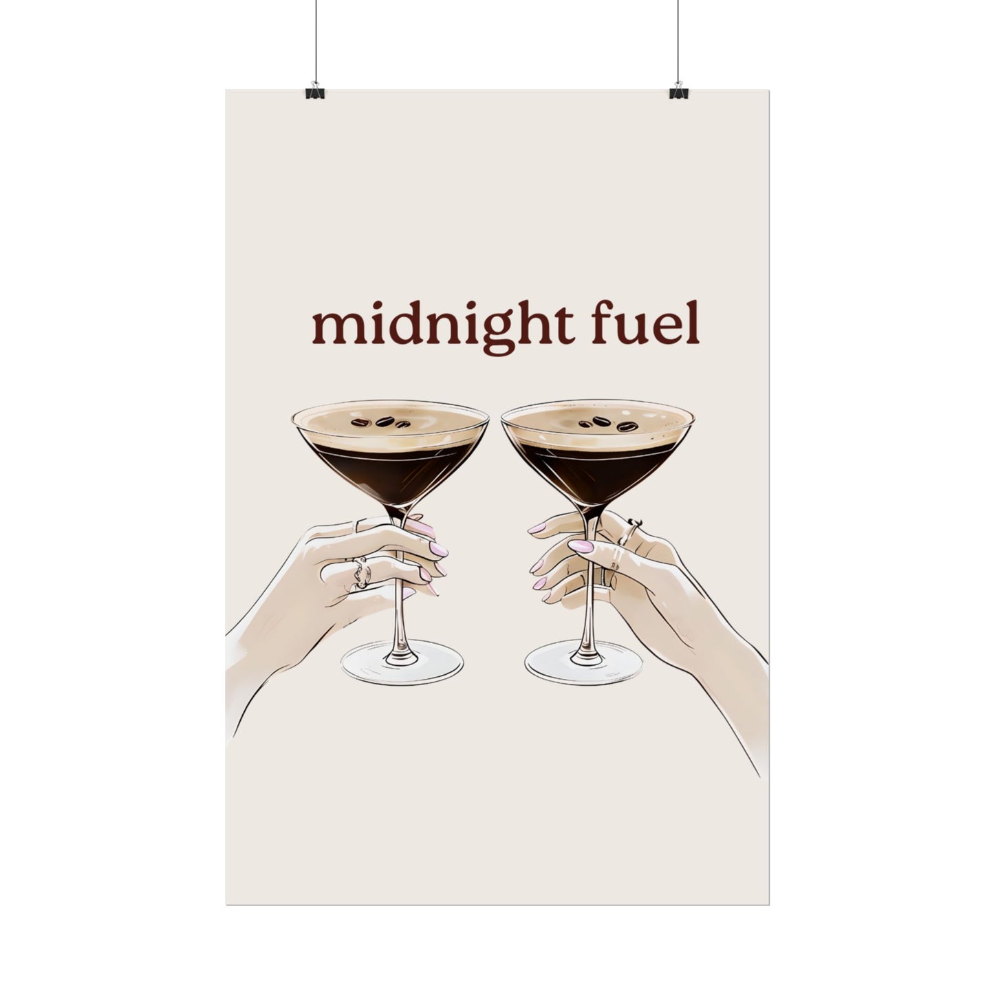 ‘ Midnight Fuel ‘ Espresso Martini Inspired Rolled Posters