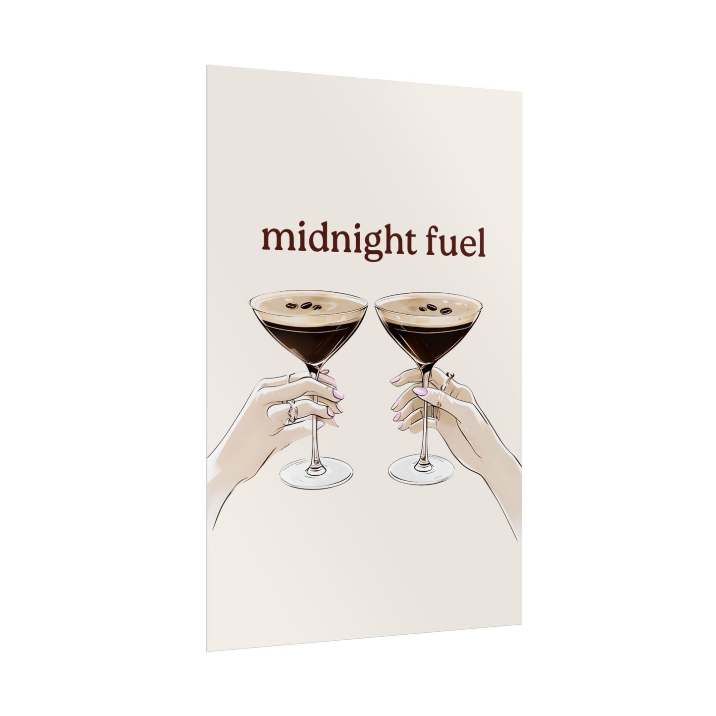 ‘ Midnight Fuel ‘ Espresso Martini Inspired Rolled Posters