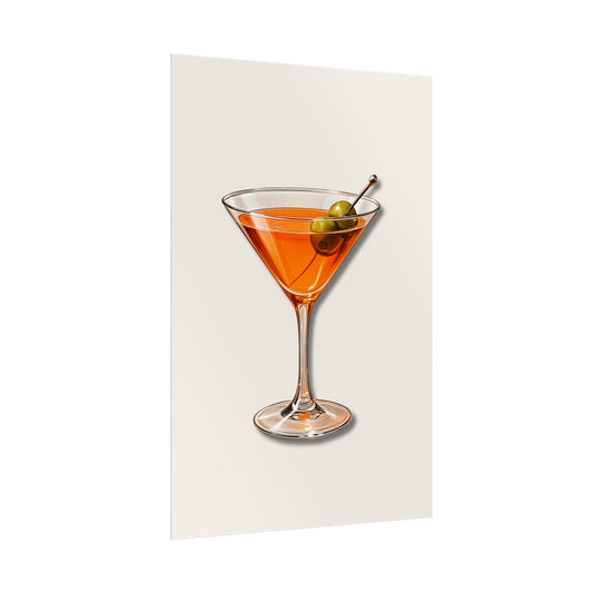 Orange Martini Wall Art Rolled Posters