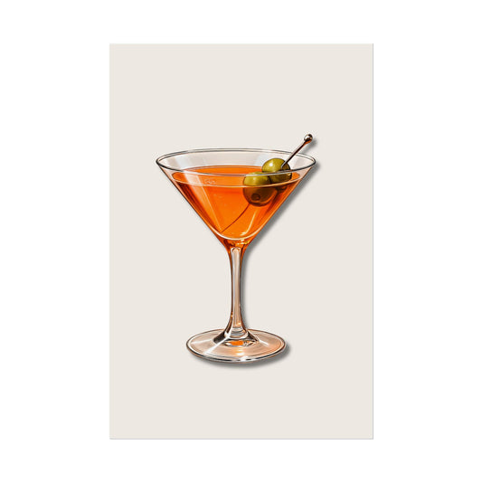 Orange Martini Wall Art Rolled Posters